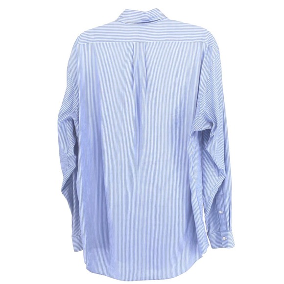 Ralph Lauren Yarmouth Striped Button Shirt Men Blue White Cotton Size 16 35 L - Picture 4 of 6